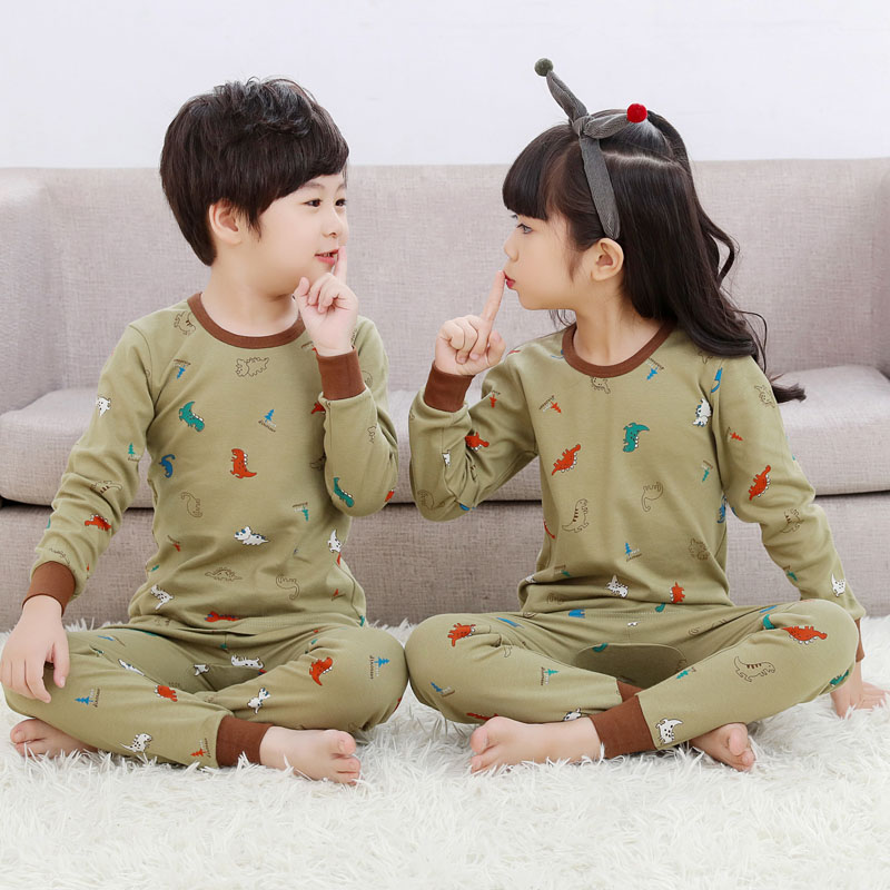 Childrens quần mùa thu bông dây quần mỏng cậu bé cô gái pajamaboys chàng trai bộ đồ lót bé.