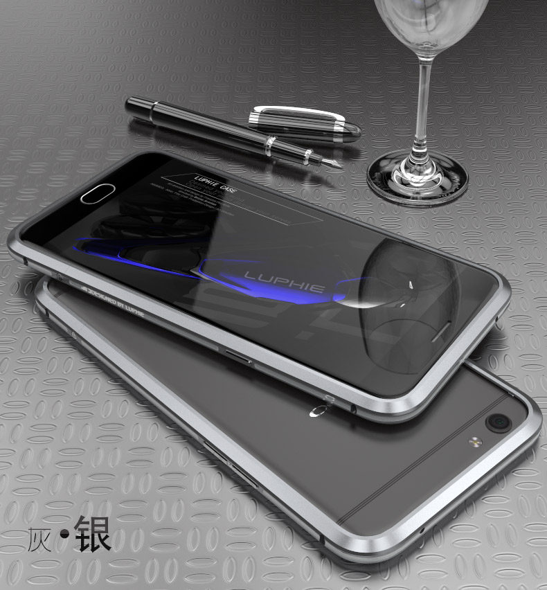 Luphie Bicolor Blade Sword Slim Light Aluminum Bumper Metal Shell Case for OPPO R9s & OPPO R9s Plus