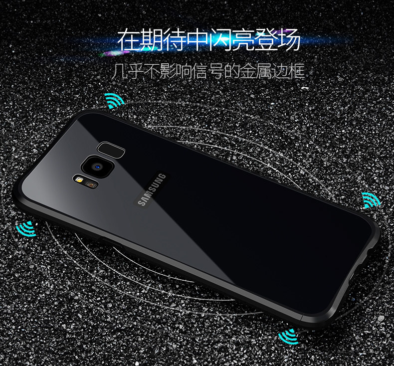 iy Rainbow Aluminum Metal Bumper Dazzle PC Back Cover Case for Samsung Galaxy S8 Plus & Galaxy S8