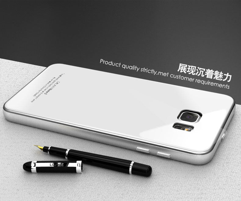 Luphie Aircraft Aluminum Metal Frame 9H Tempered Glass Back Cover Case for Samsung Galaxy Note 5 N9200