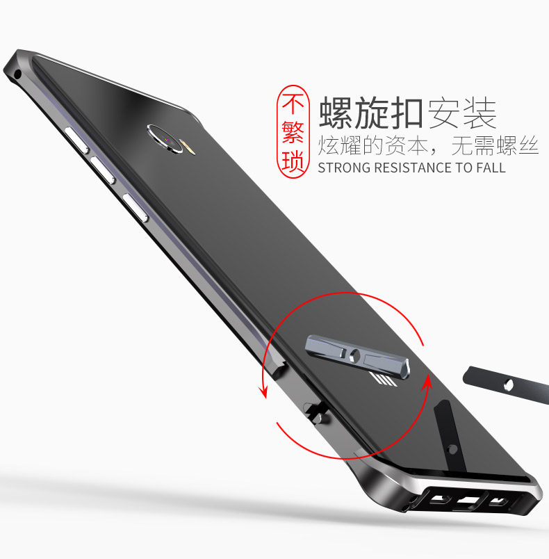 Luphie Halberd Rotary Snap Slim Light Aluminum Bumper Metal Shell Case for Xiaomi Mi Note 2