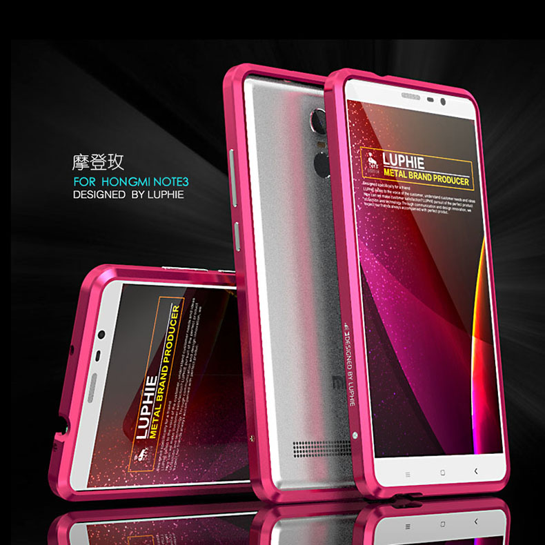 Luphie Blade Sword Slim Light Aluminum Bumper Metal Shell Case for Xiaomi Redmi Note 3