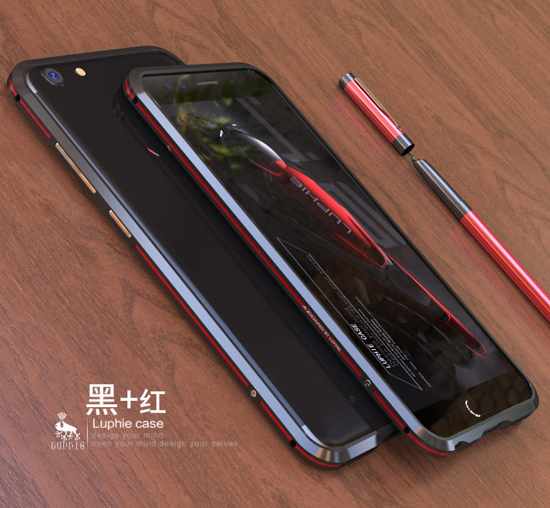 Luphie Bicolor Blade Sword Slim Light Aluminum Bumper Metal Shell Case for vivo X9s & vivo X9s Plus
