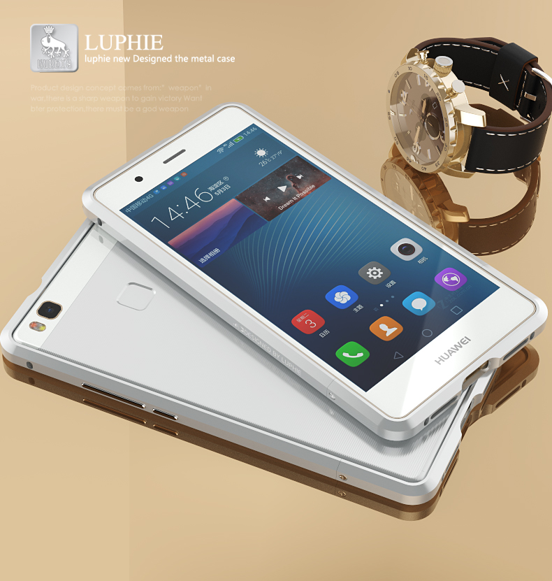 Luphie Blade Sword Slim Light Aluminum Bumper Metal Shell Case for Huawei P9 Lite