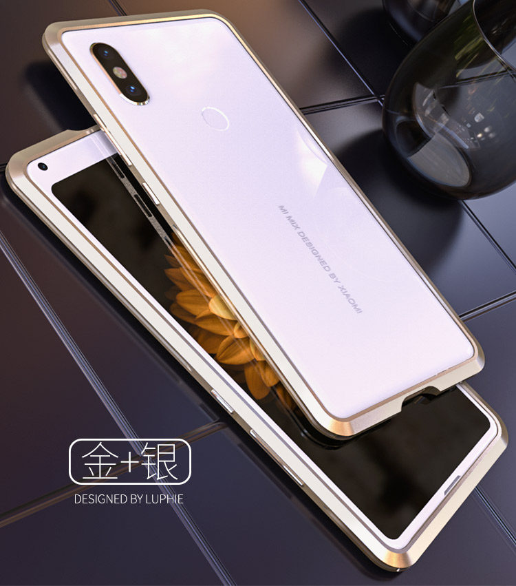 Luphie Bicolor Blade Sword Slim Light Aluminum Bumper Metal Shell Case for Xiaomi Mi MIX 2S
