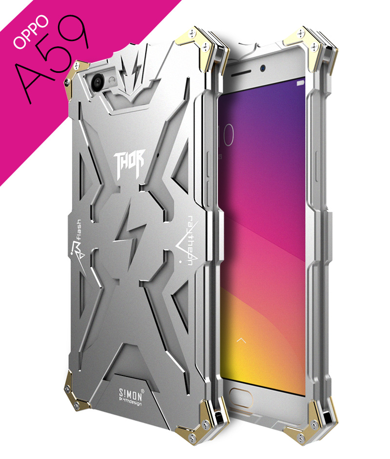 SIMON THOR Aviation Aluminum Alloy Shockproof Armor Metal Case Cover for OPPO OPPO A59s | OPPO A59