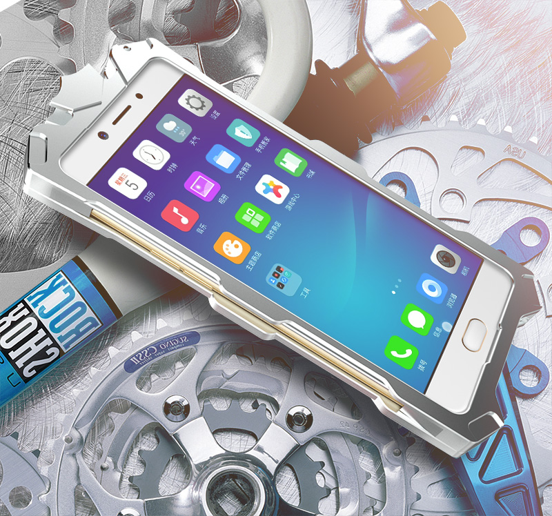 SIMON THOR Aviation Aluminum Alloy Shockproof Armor Metal Case Cover for OPPO A77 / OPPO F3