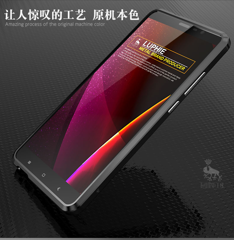 Luphie Blade Sword Slim Light Aluminum Bumper Metal Shell Case for Xiaomi Redmi Note 3