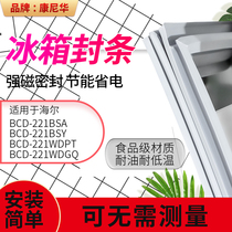 Applicable Haier BCD221BSA 221BSY 221WDPT 221WDGQ refrigerator seal door glue strip magnetic strip