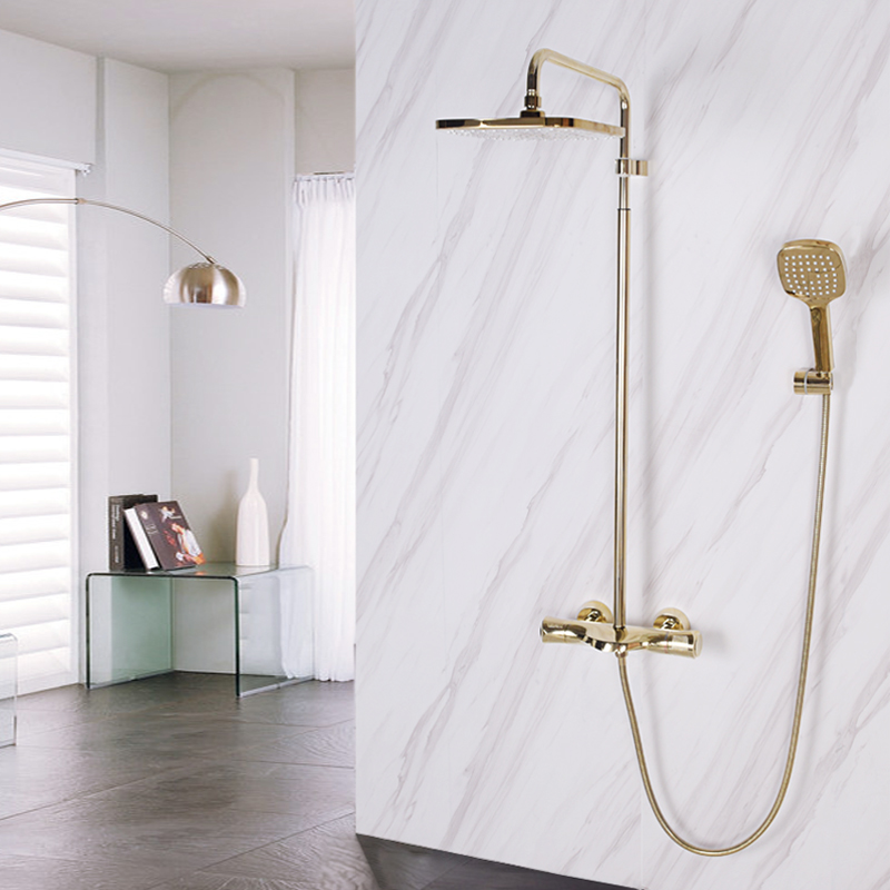 Yicai lotus All-copper hot and cold shower faucet lifting big nozzle shower mixing valve