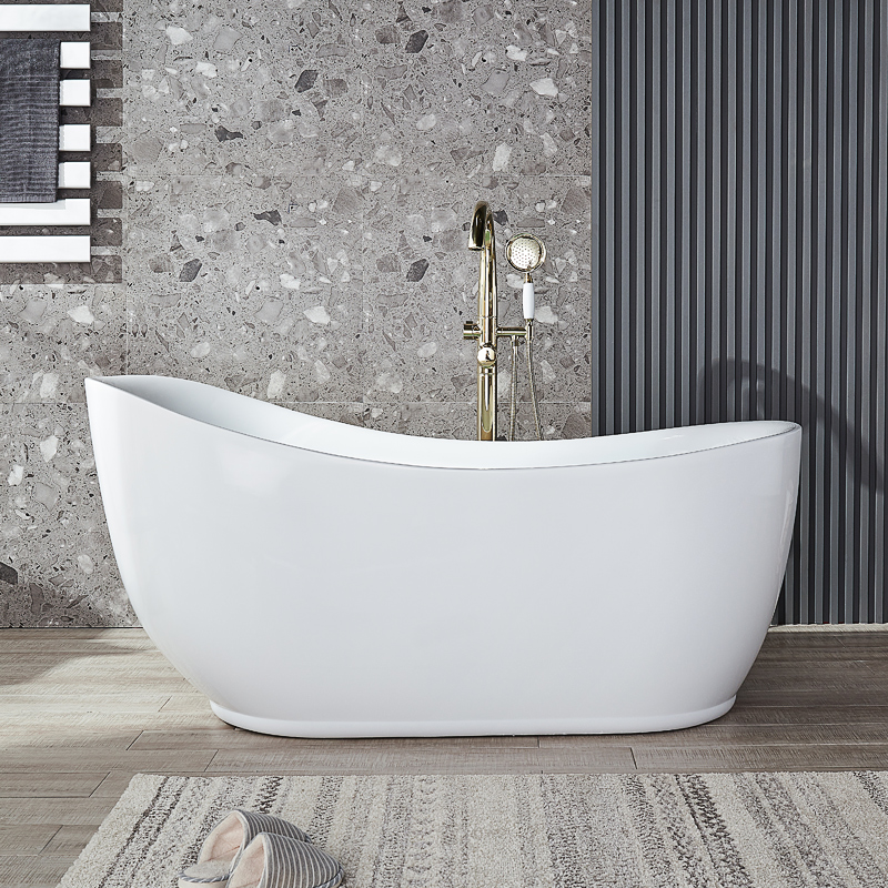 Yicai Lotus acrylic bathtub Household independent bathtub Large European bathtub Powder room Hotel bath 1 8 meters