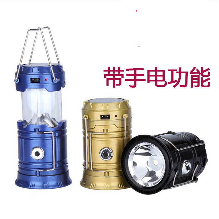 Solar Outdoor Camping Light Emergency Tent Light Camping Light Hand LED Small Coal Oil Lamp Rechargeable Coal Oil Lamp Super Bright