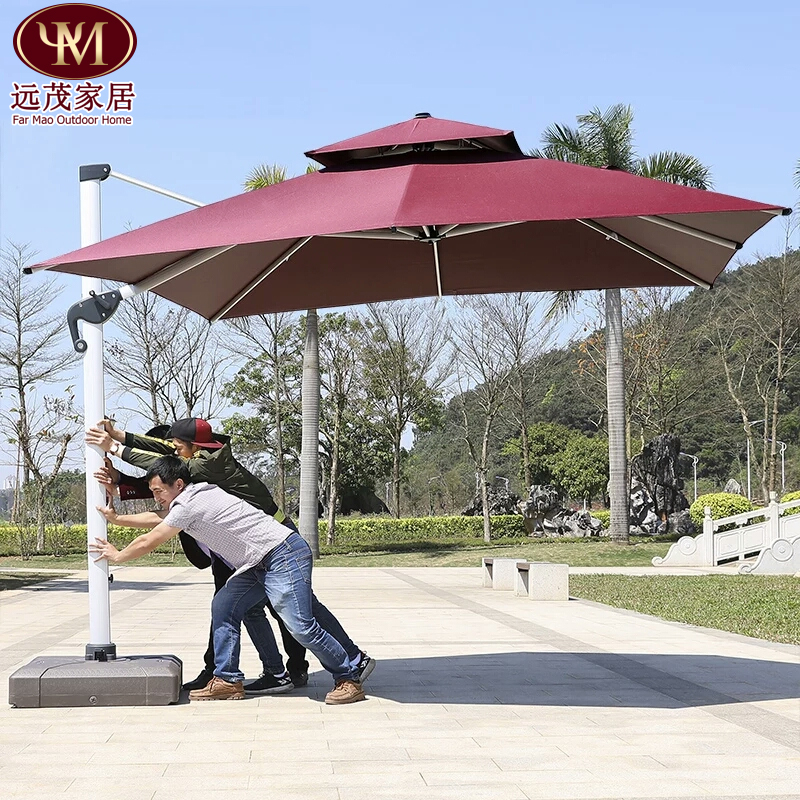 Far-lush outdoor extra-large outdoor beach umbrellas Courtyard Umbrella Commercial Advertising Large Outdoor Beach Umbrellas Rome Umbrella