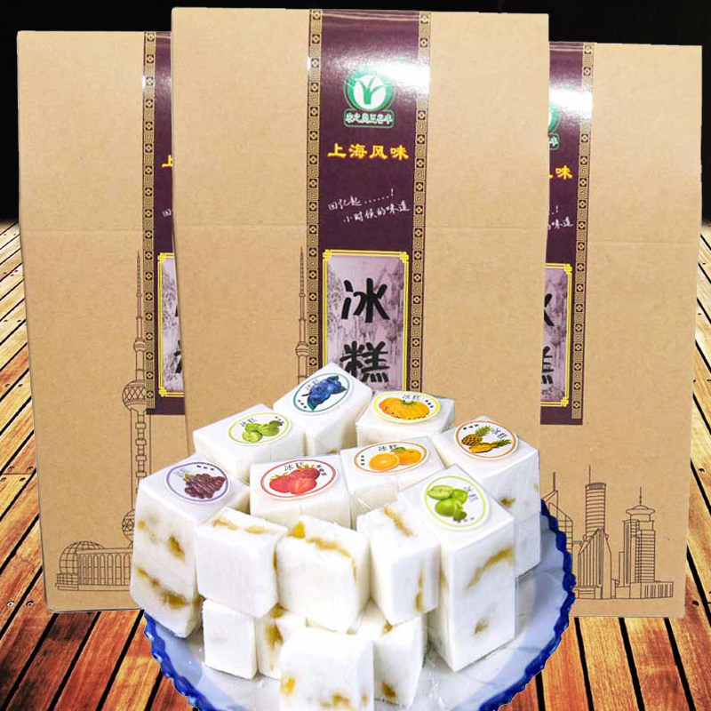 Shanghai specialty fruit flavor ice cream 250g *3 boxes of gift boxes of mixed flavors of cool flavor pastry snacks