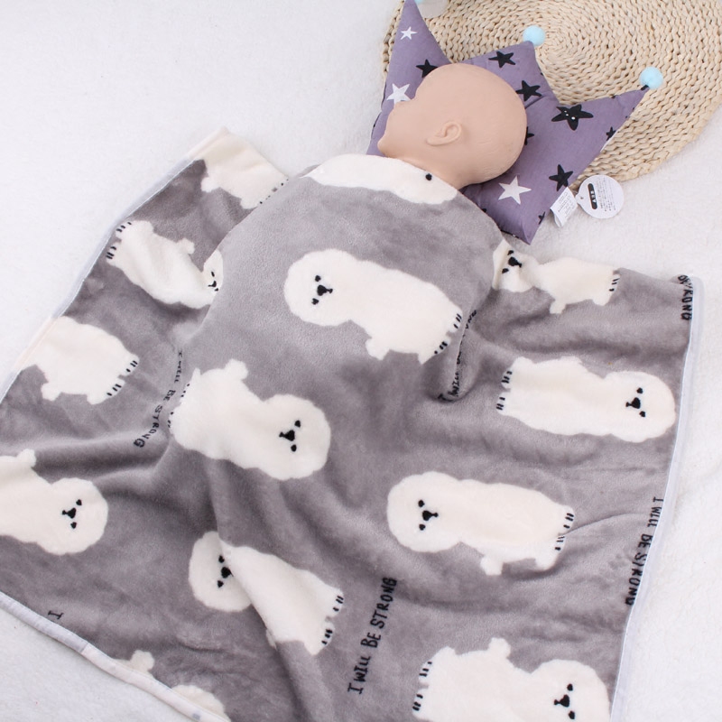 New thin quilt spring and summer baby blanket thin coral fleece flannel blanket newborn blanket baby stroller blanket