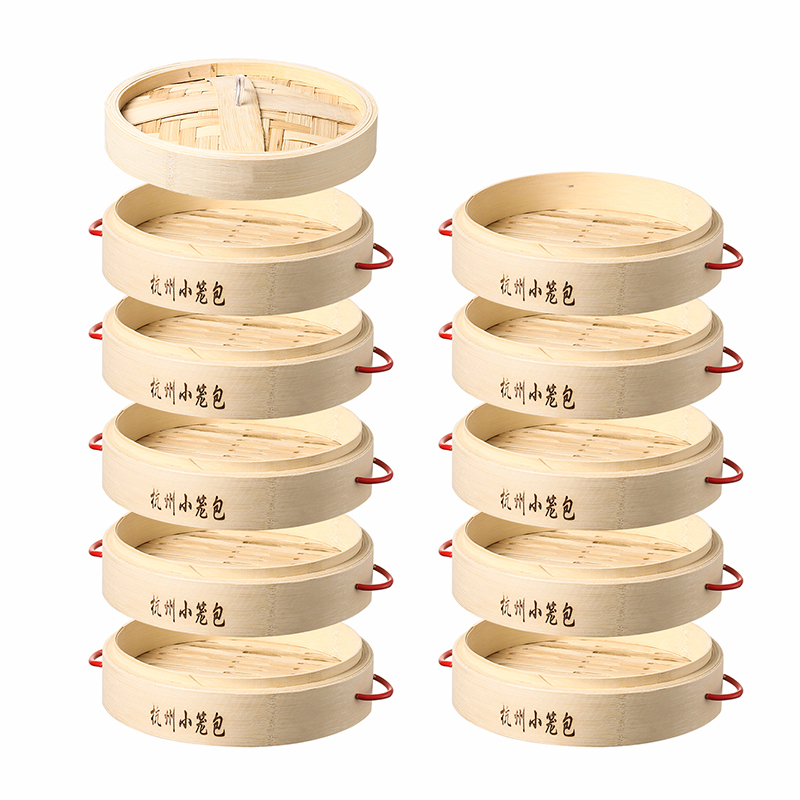 Hangzhou Xiaolongbao Steamer Commercial Steamer for Steaming Buns and Dumplings Small Steamer for Breakfast Shop Handmade Bamboo Steamer with Lid