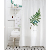 Nordic simple and fresh modern partition curtain bathroom kitchen curtain curtain thickened waterproof and mildew-proof polyester shower curtain