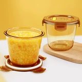 Коробка для консервации янтарной стекла может принести микроволновую печь для супа для крышки для обогрева офисных рабочих