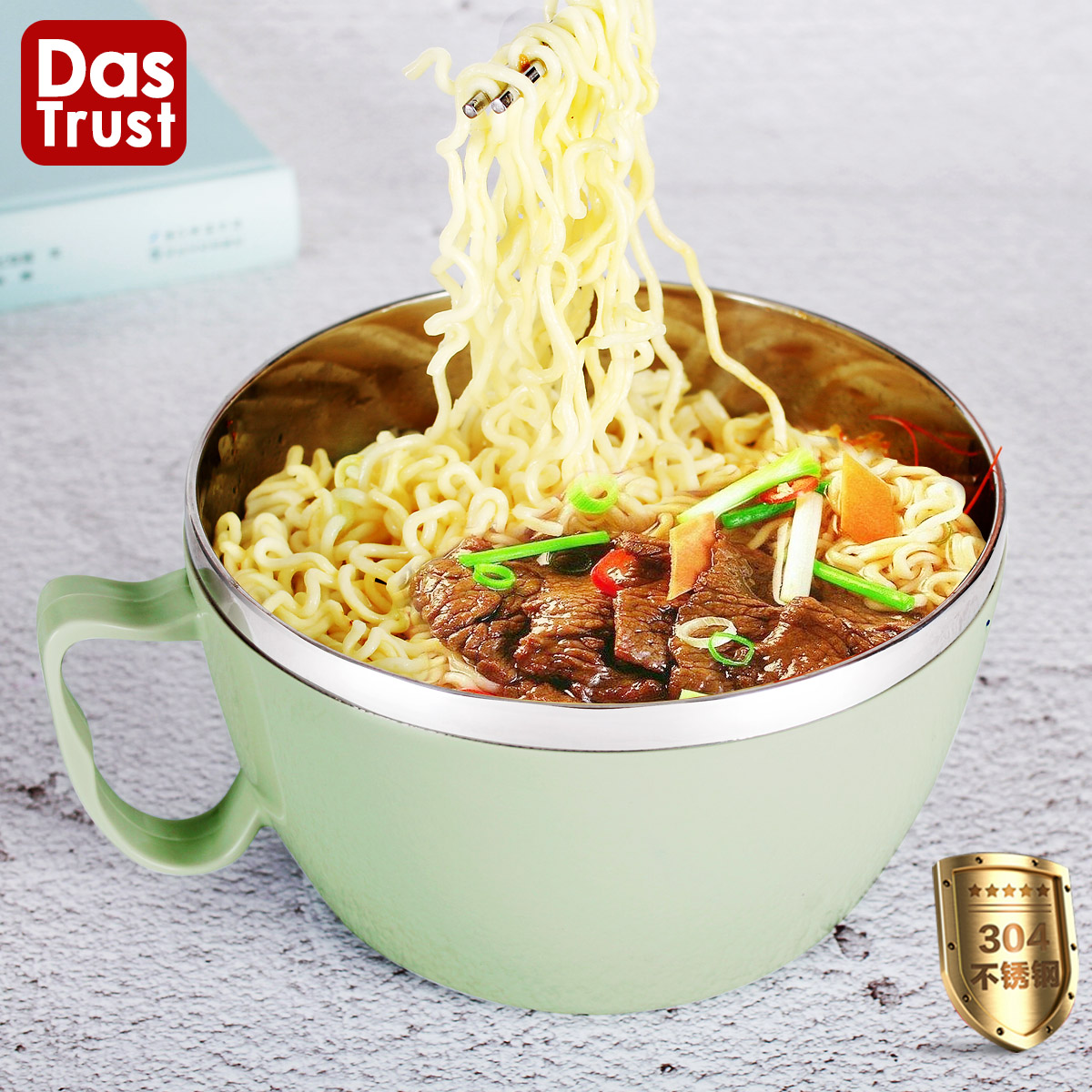 304 stainless steel bowl instant noodle bowl with lid instant noodle cup soup noodle instant noodle bowl large student lunch bowl