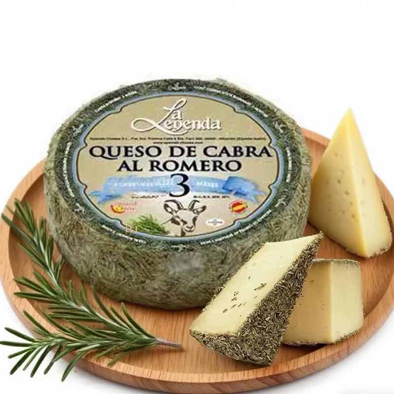 Spanish Imported Rosemary Flavored Goat's Milk Cheese Queso De Cabra Al Romero Manchego