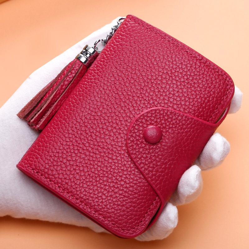 Ygu-Bigu Women's Card Bag Real Cow Leather Bank Sleeve Multi-Position Female Card Bag Name Sheet Clip Super Slim Slim Driver's License