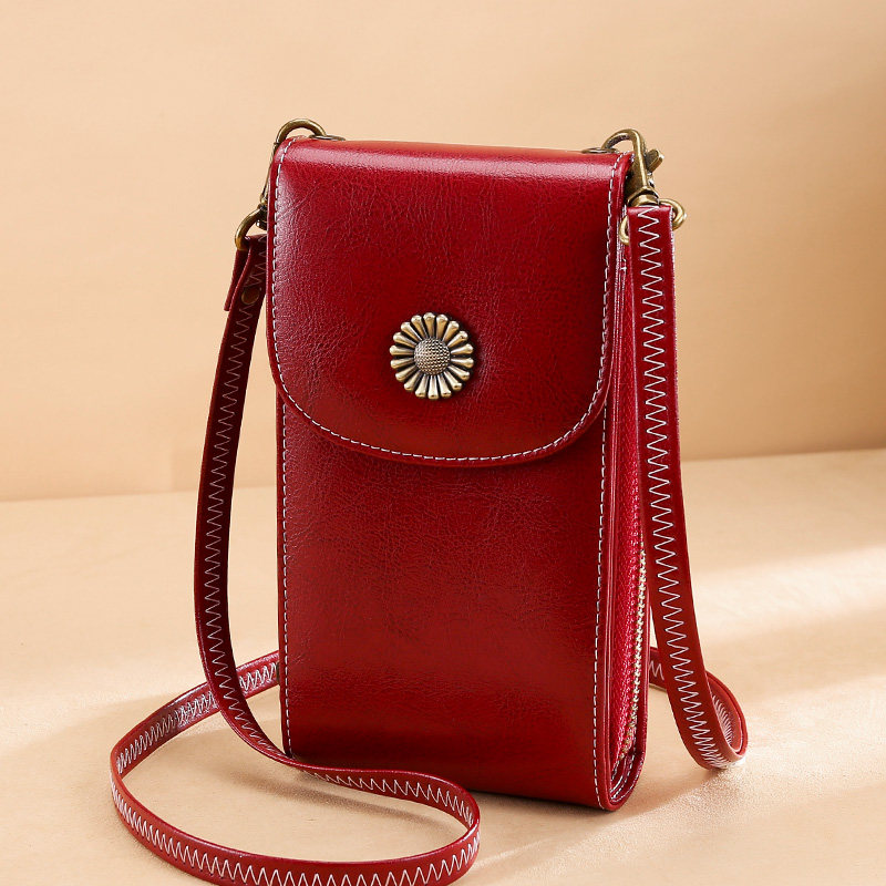 Mobile phone bag new women's messenger bag summer small bag new women's bag shoulder fashion leather mini vertical mobile phone bag - Taobao