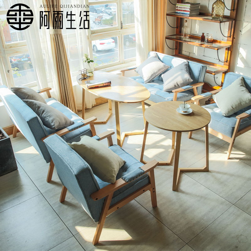 Net Red Milk Tea Shop Table And Chairs Combined Personality Brief Café Seat Sofa Fresh Casual Coffee Shop Table And Chairs