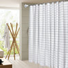 Bathroom Partition Shower Curtain Set, No-Drill Waterproof Shower Room Bathroom Door Water-Blocking Curtain, Thickened Fabric