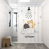 Bathroom Shower Curtain Set, Thickened Waterproof Fabric, No-Drill Magnetic Bathroom Curtain, Door Curtain, Partition Curtain