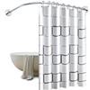 Curved Shower Curtain Rod Set for Bathroom, No-Drill Telescopic Rod, Bathroom Corner Fan-Shaped Shower Curtain Rod, L-Shaped Shower Curtain
