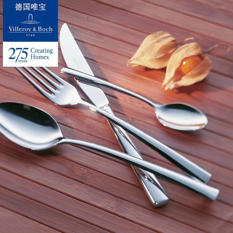 Villeroyboch German Villeroy & Boch Imported 18-10 Stainless Steel Western Food Knife, Fork and Spoon Set for Home Use Pilmont Villeroyboch German Villeroy & Boch Imported 18-10 Stainless Steel Western Food Knife, Fork and Spoon Set for Home Use Pilmont