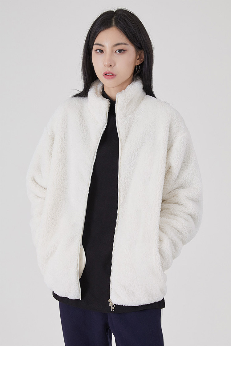 Korean Version Letters Warm Sheep Lamb Fluff Suede Collar Bracelet Sports Baseball New Women Jacket 21 Coats