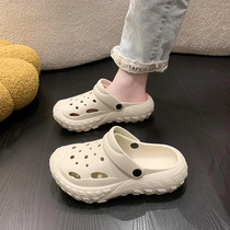 (Recommended for commuting) Internet celebritys same style fairy new summer heightening non-slip work shoes beach toe slip-on sandals