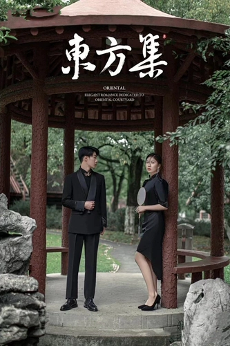 Реквизит для фотографии, ретро черное платье, парная одежда для влюбленных, китайский стиль