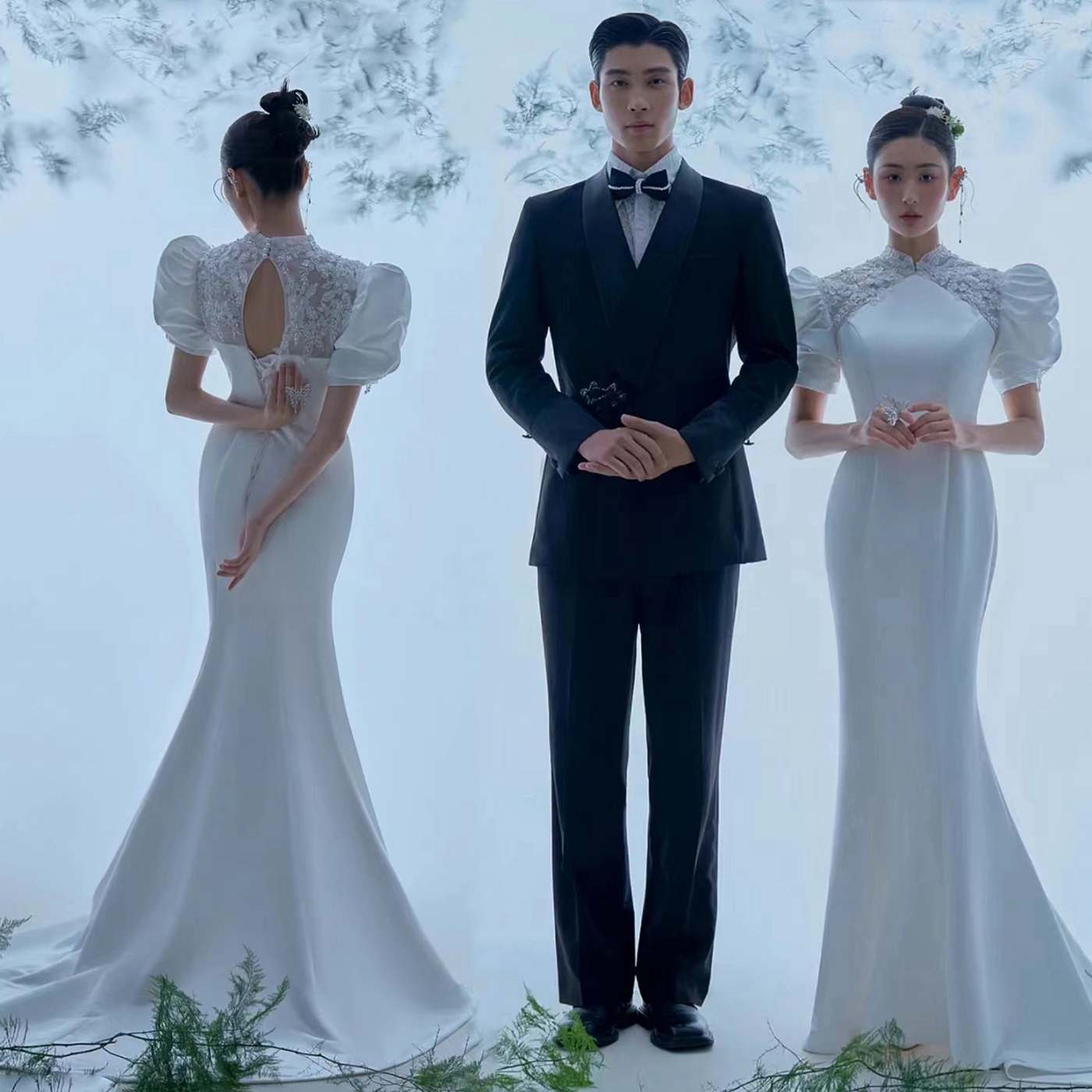 Retro clothing suitable for photo sessions, lace wedding dress, Chinese style,  Retro clothing suitable for photo sessions, lace wedding dress, Chinese style,