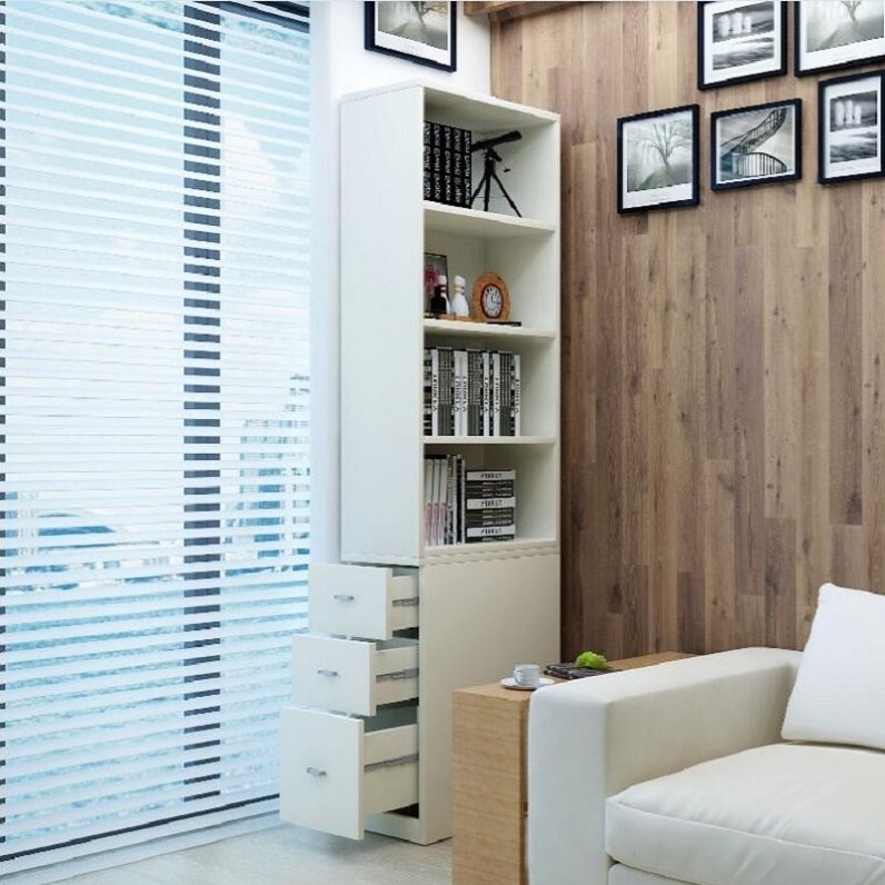 Clip Sewn Bookcase Side Bookcase Drawers Computer Desk Corner Cabinet Solid Wood Eco plate Custom Living room Housed Storage