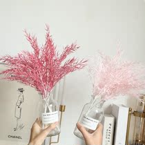 Fog Pine Bamboo Leaf Grass Bamboo Leaves Grass Emulated Flower Wedding shop window Home Decorative Pendulum piece Grass Plant Nets Red Fake Flowers