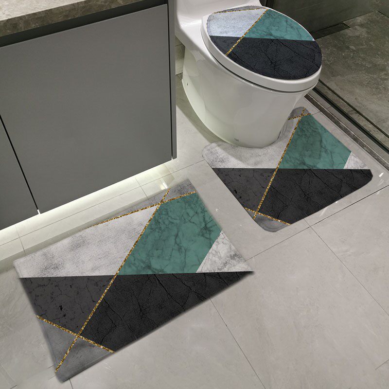 Toilet cushion Three sets nets Red cute ins Four Seasons universal waterproof ring cover adhesive type stepped foot mat dressing room