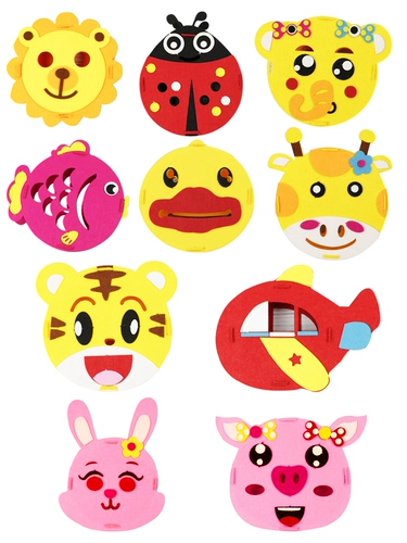 Мультяшный портативный флисовый фонарь для детского сада, игрушка, DIY