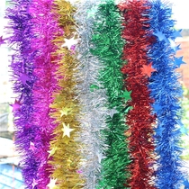 Christmas decoration supplies Plush strip Five-star wool strip ribbon pull flower strip Shopping mall hotel creative scene layout