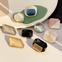 Irregular button woolen sweater top women Button shaped Joker personality fashion with decorative buttons