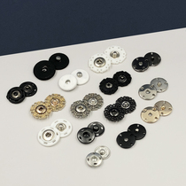 Snap buckle anti-light trench coat top female metal button invisible button baby dress mother buckle big snap button