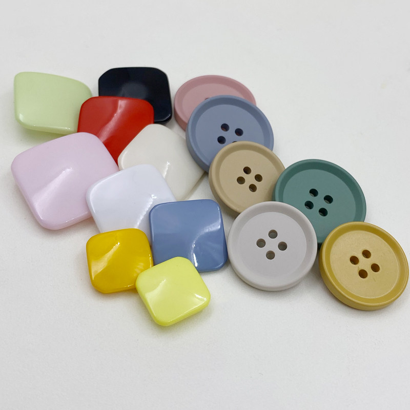 Button-in-the-body round 100 lap 100 lap square resin rice white coat pajamas coat jacket blouse women color foreign dress decoration