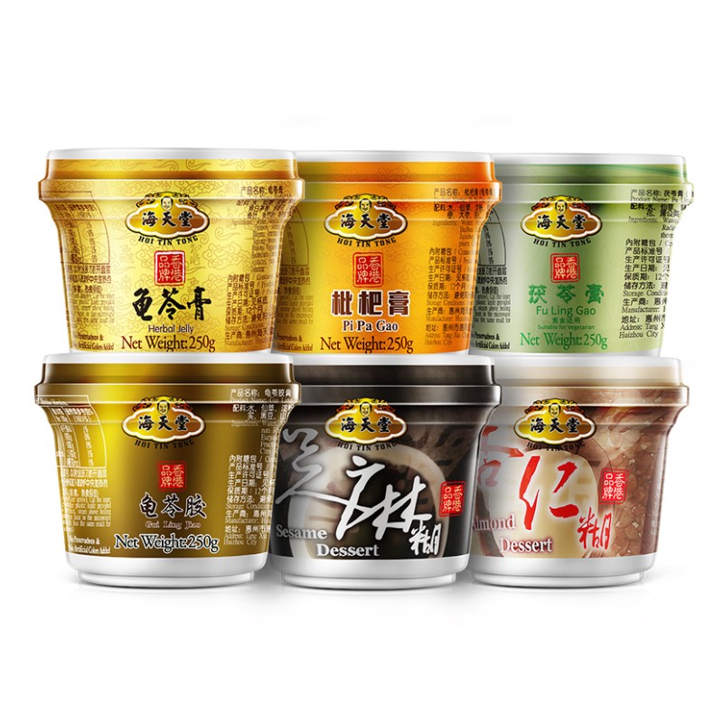 (Hong Kong Haitian) Guiling Cream Guiling Gel Sesame Poria Almond Loquat Cream 250g * 6 Cup