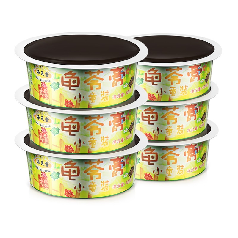 (Hong Kong Sea Tiantang) Children Tortoise Ling Cream Healthy Grass Ben High-end Snacks 125g * 6 Cups Original Taste