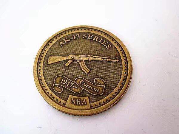 American Rifle Association AK47 pure copper commemorative coin original brass commemorative medallion EDC wealth buckle accessories