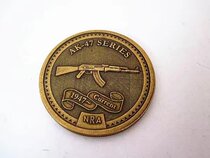 American Rifle Association AK47 pure copper commemorative coin original brass medallion EDC financial cloth buckle accessories