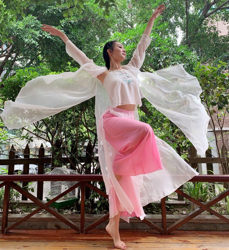 China Wind Classical Dance Practice Performance Jasmine Dance Suit Floats Long Shirts Foreign Beatles Performance Know No-Taobao