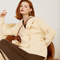 Ozhi Country (Cattle) hand-sewn wool double-sided 4-color jacket suit-style woolen coat 21 autumn