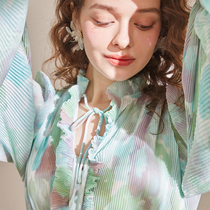 Austrian Zhiguo French dress womens 2021 new spring girl child fungus edge floral doll shirt skirt